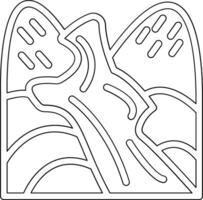 Fluss Landschaft Vektor Symbol