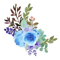 Akvarellbuketter floraler handmålade frodiga blommor lustration vintage stil akvarell isolerad på vit bakgrund. Designdekor för kort, spara datum, bröllopinbjudningskort, affisch, banner vektor