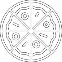 Pizza-Vektor-Symbol vektor