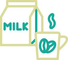 kaffe mjölk vektor ikon