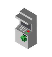 Geldautomat isometrisch vektor