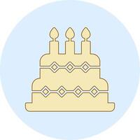 Vektorsymbol für Geburtstagstorte vektor
