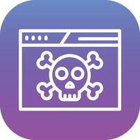 Webseite gehackt Vektor Symbol