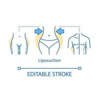 Symbol für das Konzept der Fettabsaugung vektor