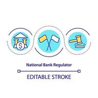 Symbol für das Konzept der nationalen Bankaufsichtsbehörde vektor
