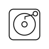 Musikbox-Symbol-Vektorlinie auf weißem Hintergrundbild für Web, Präsentation, Logo, Symbolsymbol vektor