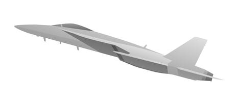 Moderner Militärkämpfer Jet Aircraft Vector Illustration