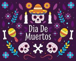 dia de muertos hintergrund vektor