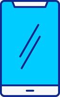 linje fylld blå ikon vektor