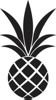 schick Ananas Silhouette schwarz Emblem fruchtbar Eleganz Ananas ikonisch Emblem vektor