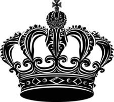 ai generiert Silhouette König Krone schwarz Farbe nur vektor