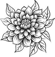 minimalistisch Blume Symbol einfarbig schick botanisch monoton emblematisch Design vektor