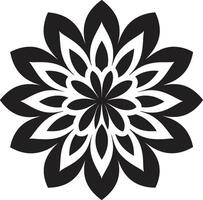 minimalistisch Blumen- Vektor emblematisch Detail botanisch Styling einfarbig ikonisch Emblem