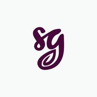 Initiale Brief sg Logo oder gs Logo Vektor Design Vorlage