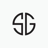 första brev sg logotyp eller gs logotyp vektor design mall