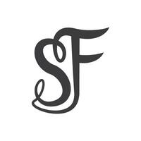 kreativ abstrakt brev fs logotyp design. länkad brev sf logotyp design. vektor