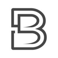 alfabetet initialer logotyp bs, sb, s och b vektor