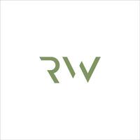 Initiale Brief wr oder rw Logo Vektor Design Vorlage