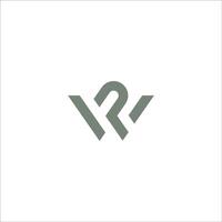 Initiale Brief wr oder rw Logo Vektor Design Vorlage