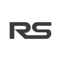 första brev rs logotyp eller sr logotyp vektor design mall