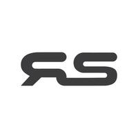 första brev rs logotyp eller sr logotyp vektor design mall