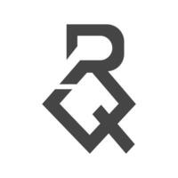 qr, rq, q och r abstrakt första monogram brev alfabet logotyp design vektor