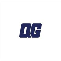 Initiale Brief qg Logo oder gq Logo Vektor Design Vorlage