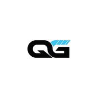 första brev qg logotyp eller gq logotyp vektor design mall
