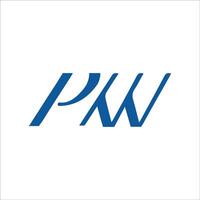 första brev wp eller pw logotyp vektor design mall
