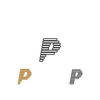 Initiale Brief pp Logo oder p Logo Vektor Design Vorlage