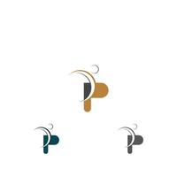 Initiale Brief pp Logo oder p Logo Vektor Design Vorlage