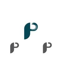 Initiale Brief pp Logo oder p Logo Vektor Design Vorlage