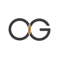 Initiale Brief gehen Logo oder og Logo Vektor Design Vorlage