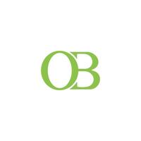 Initiale Brief ob oder bo Logo Vektor Design Vorlage