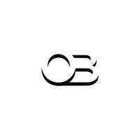 första brev ob eller bo logotyp vektor design mall
