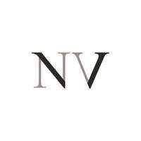 Initiale Brief nv Logo oder vn Logo Vektor Design Vorlage