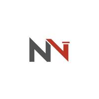 Initiale Brief nv Logo oder vn Logo Vektor Design Vorlage