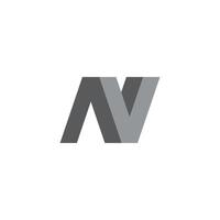 första brev nv logotyp eller vn logotyp vektor design mall