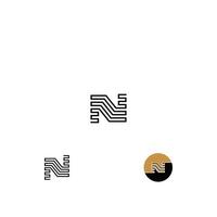 n Logo oder nn Logo und Symbol Design vektor
