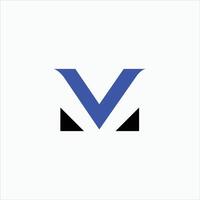 Initiale Brief mv Logo oder vm Logo Vektor Design Vorlage