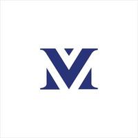 första brev mv logotyp eller vm logotyp vektor design mall