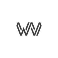 jetzt, wn, w und n abstrakt Initiale Monogramm Brief Alphabet Logo Design vektor