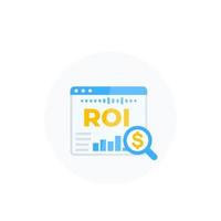 Roi, Return on Investment-Vektorsymbol vektor