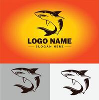 haj logotyp vektor konst ikon grafik för företag varumärke företag ikon haj logotyp mall