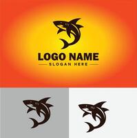haj logotyp vektor konst ikon grafik för företag varumärke företag ikon haj logotyp mall