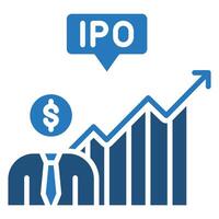 ipo Investor Symbol Linie Vektor Illustration