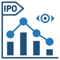 ipo Visionär Symbol Linie Vektor Illustration