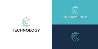 Technologie-Logo, moderne, minimalistische, futuristische Vektor-Logo-Vorlage vektor