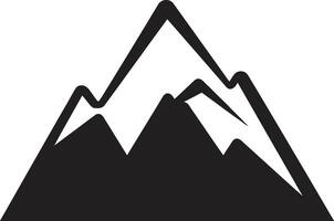 upphöjd prakt berg vektor illustration naken zenit berg symbol