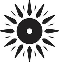 bländande horisont Sol symbolism solig lugn Sol logotyp design vektor